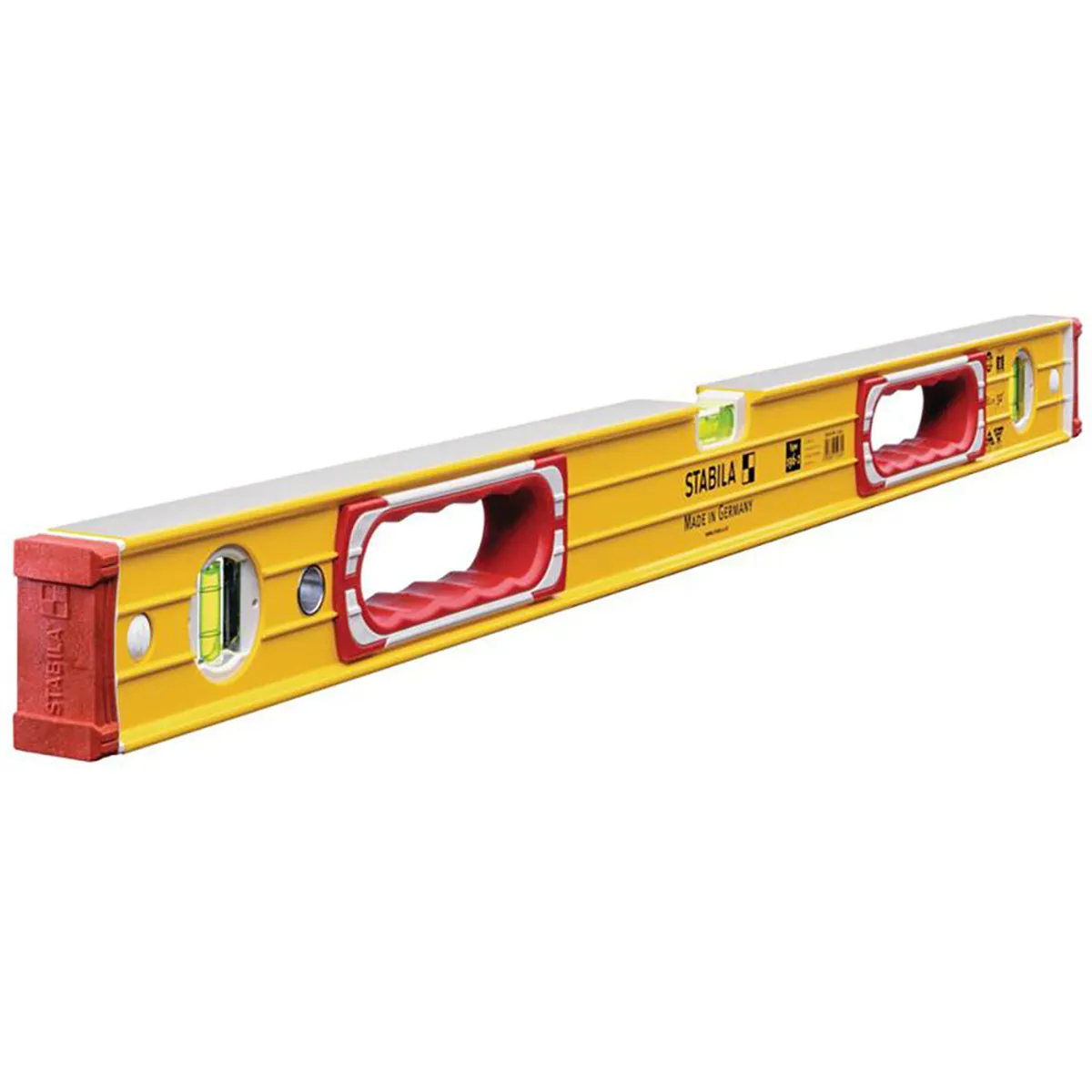 Stabila STB1962100 196-2-100 Spirit Level 100cm with 3 Vials for Accurate Leveling Measurements 15235