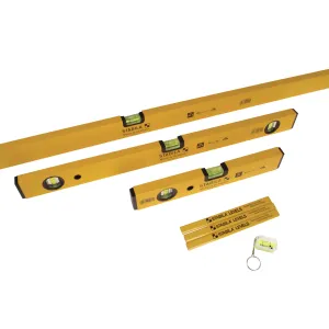 Stabila STB70-2-COMBI 70-2 Spirit Level 3 Pieces Set 180cm. 60cm. 30cm With Pencils & Keyring - 14955