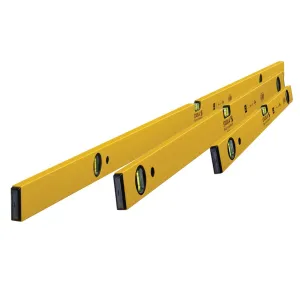 Stabila STB702SET 70-2 Double Plumb Spirit Level Pack 60cm. 120cm & 180cm for Accurate Leveling 17191