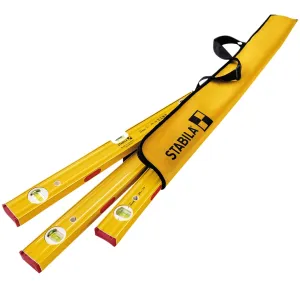 Stabila STB80ASMPSET 4-Piece Pro Level Set 30cm. 60cm & 120cm for Accurate Leveling 19716