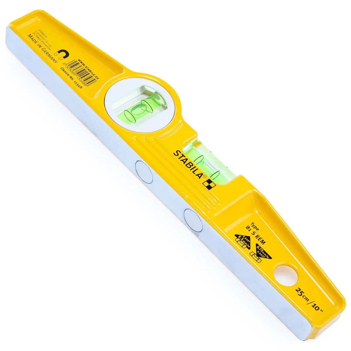 Stabila STB81SREM 25cm Magnetic Rare Earth Torpedo Level - 15415