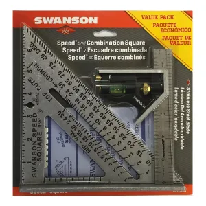Swanson 7 Speed Square & Combination Square Combo Set SWA-S0101CB