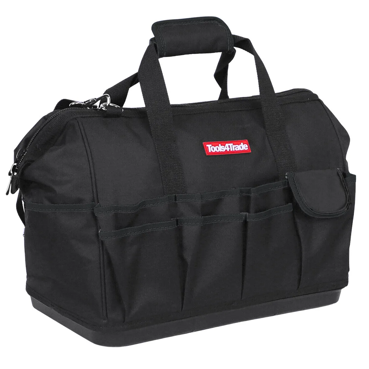Tools4Trade 18 (45cm) Tool Bag with Multi-Pockets & Hard Base - Black