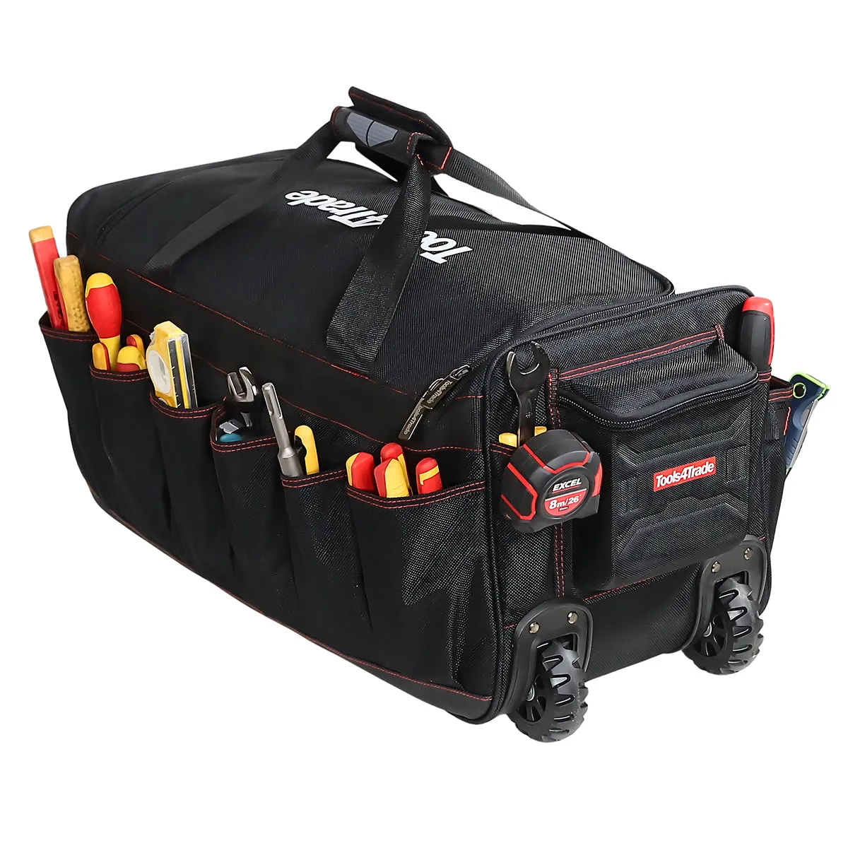 Tools4Trade 26 Heavy Duty Tool Bag with Wheels Black