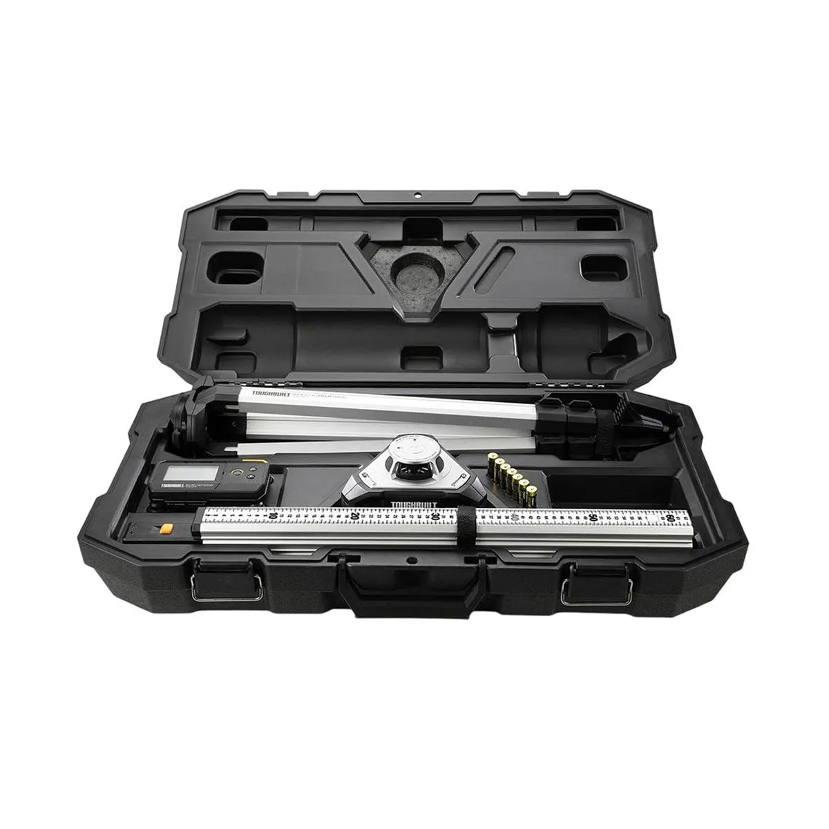 Toughbuilt 150m / 500ft 360 Rotary Laser Level Kit with Rolling Laser Receiver TB-H2S4-LL-M150-R1-BEA