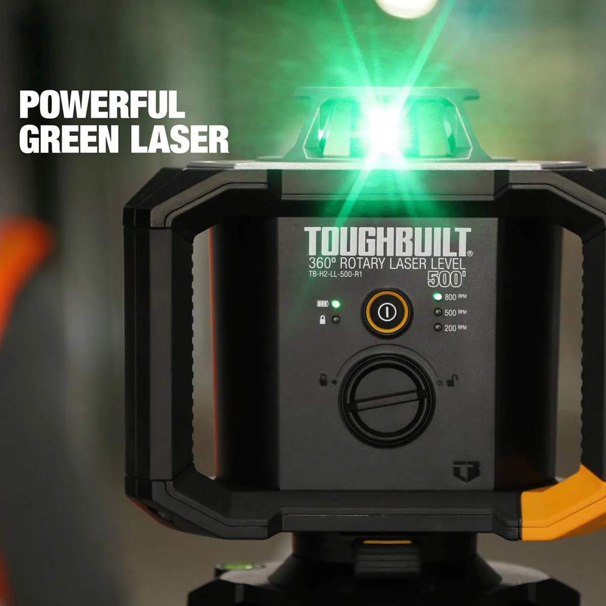 Toughbuilt 150m / 500ft 360 Rotary Laser Level Kit with Rolling Laser Receiver TB-H2S4-LL-M150-R1-BEA