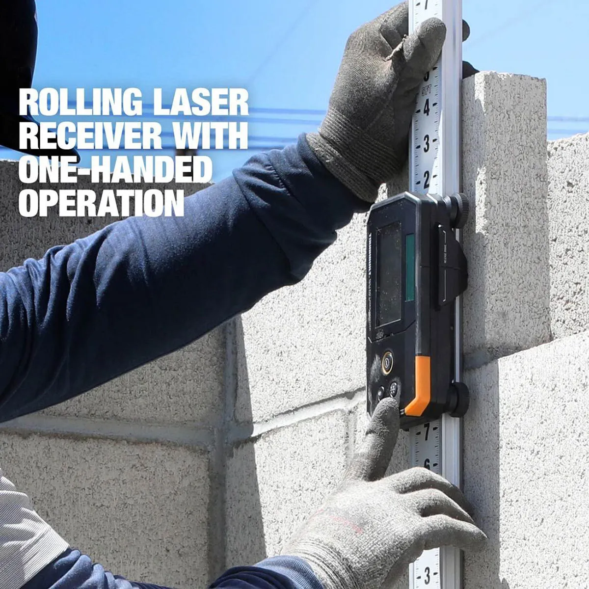 Toughbuilt 150m / 500ft 360 Rotary Laser Level Kit with Rolling Laser Receiver TB-H2S4-LL-M150-R1-BEA