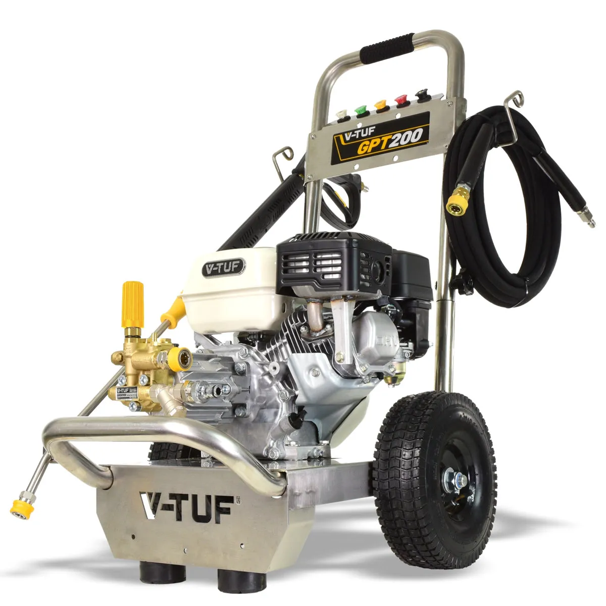V-TUF GPT200 Industrial 6.5HP Petrol Pressure Washer with Honda Engine 2755psi. 190Bar & 12L/min Pump