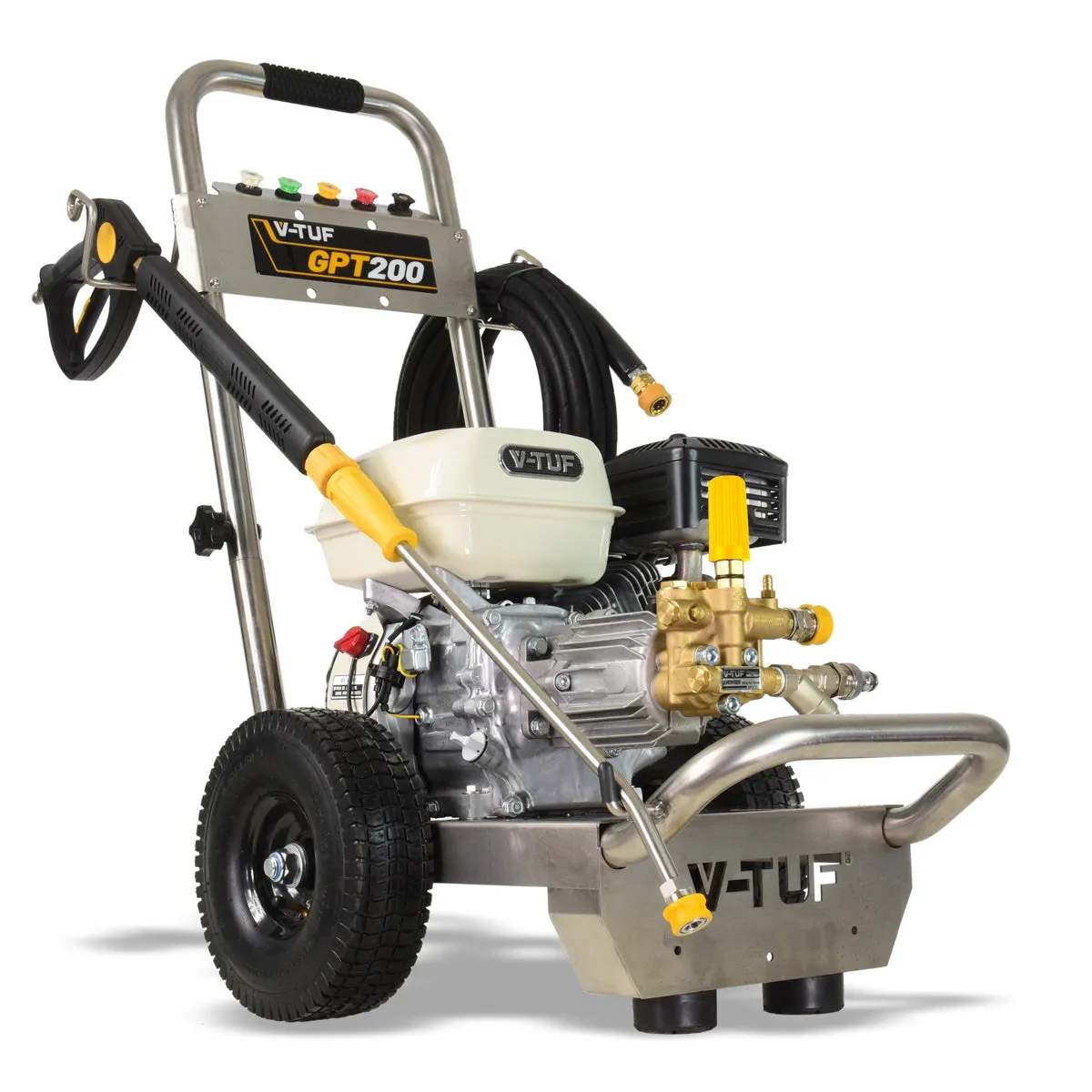 V-TUF GPT200 Industrial 6.5HP Petrol Pressure Washer with Honda Engine 2755psi. 190Bar & 12L/min Pump